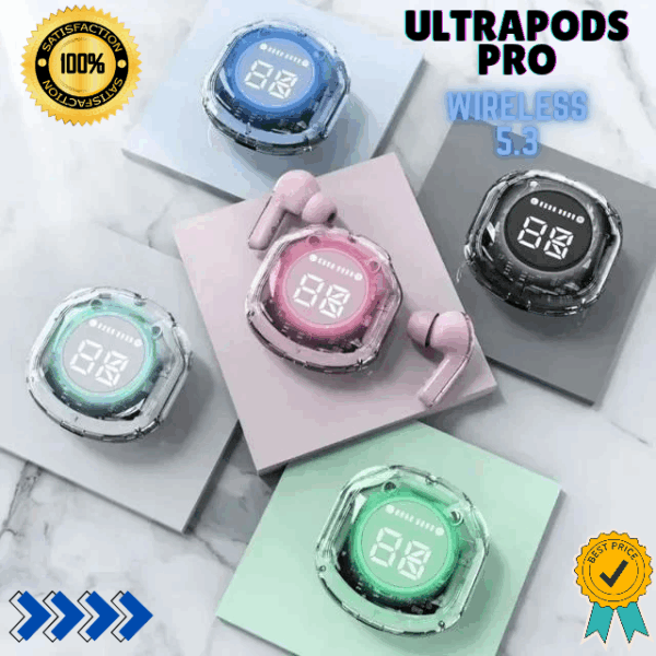 Air 39 Original Transparent Earbuds – Bluetooth 5.3 – Super Bass & HD Calling – ENC Tech – Random Color